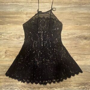 Vintage late 90s Victoria's Secret black lace lingerie Heart label Sz Medium